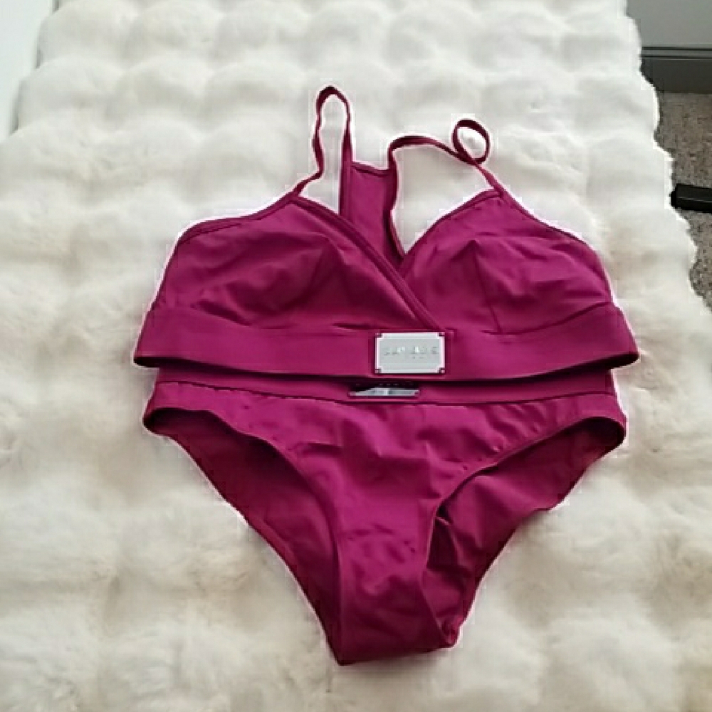 2 PC Savage X Fenty Magenta Sports Bra Set